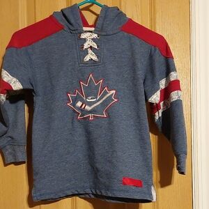 Kids Blue and Red Hockey Hoodie